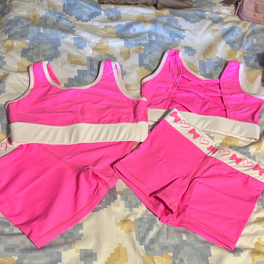 Pink and White Athletic Set